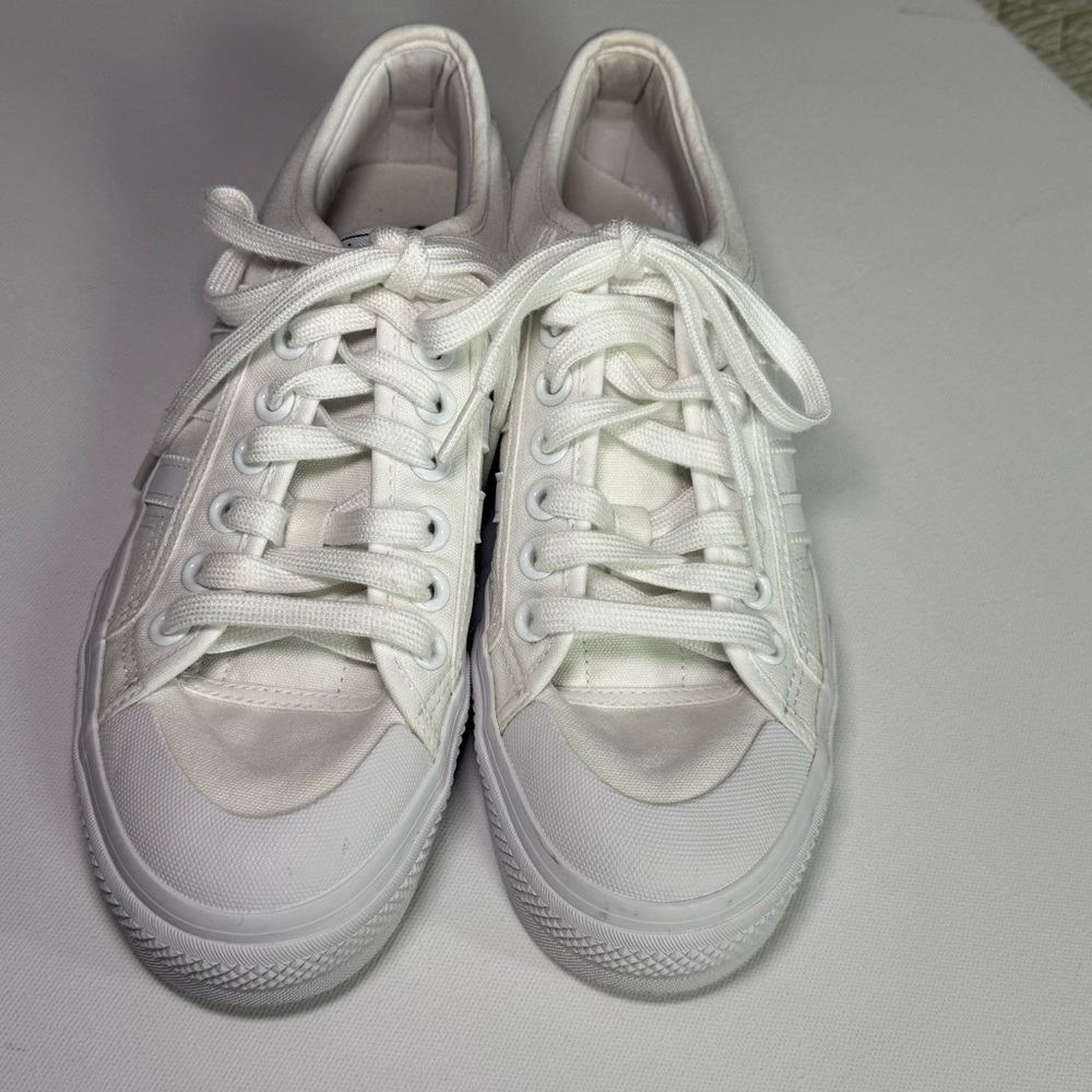 adidas Nizza Platform Sneakers – Triple White – Women’s US 9 - Picture 2 of 9